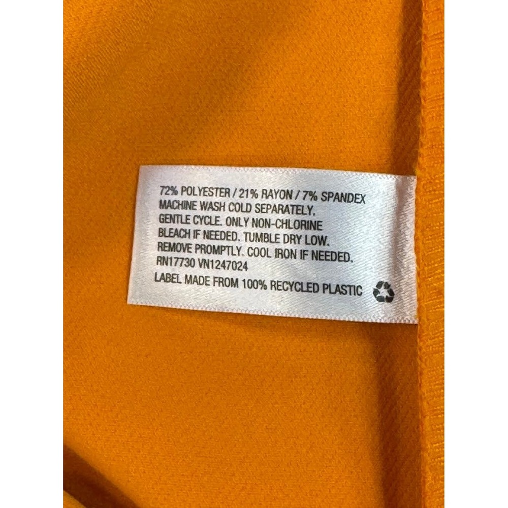 Bright Orange High Waisted Tailored Shorts with Pockets Women Size 14 - Picture 5 of 9